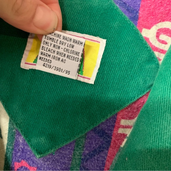 Vintage Casual Club Green 100% Cotton Drawstring Waist Lined Coat size 12 - Picture 10 of 14